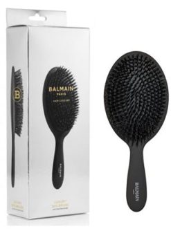 BALMAIN HAIR luksuslik Spa juuksehari karbita / Luxury Spa Brush Black, Silver Box