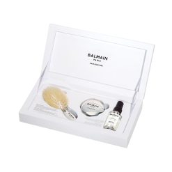 BALMAIN HAIR mini juuksehari / Mini Silver Spa Brush and Mirror Set
