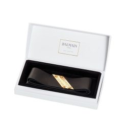 BALMAIN HAIR naturaalsest nahast peapael must / Genuine Leather Headband Black