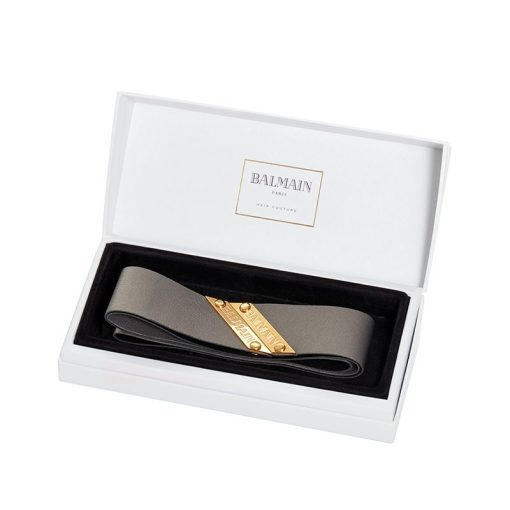 BALMAIN Naturaalsest nahast peapael (sädelev hõbe) (Genuine Leather Headband Silver)
