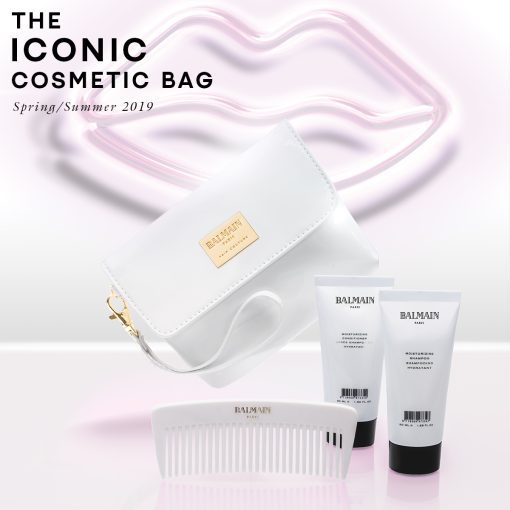 BALMAIN HAIR valgest lakk-nahast kosmeetikakott / Cosmetic Bag White Patent - Image 2