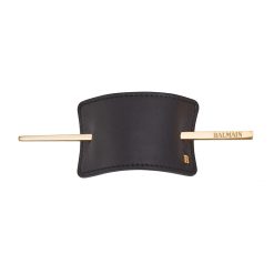 BALMAIN HAIR Juukseaksessuaar must / Hair Barrette Black Leather