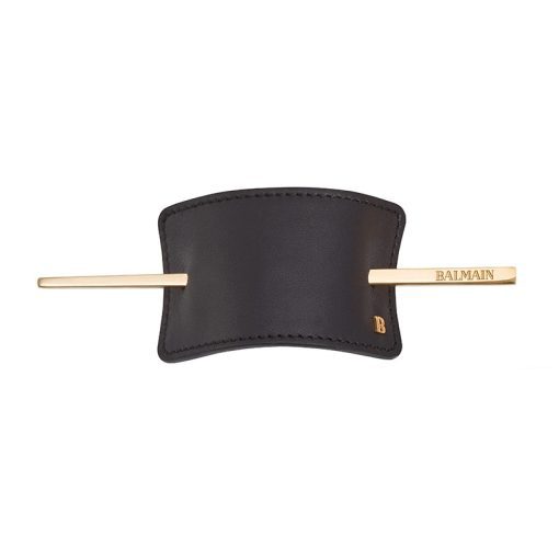 BALMAIN HAIR Juukseaksessuaar must / Hair Barrette Black Leather