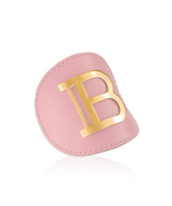 Balmain Genuine Leather Hair Clip Pink plaukų segtukas