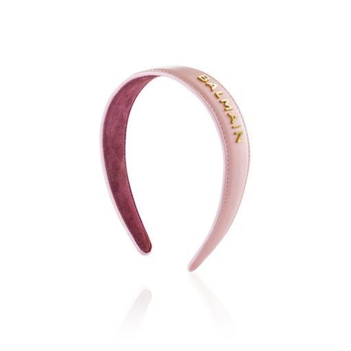 BALMAIN limiteeritud kollektsiooni peavõru nahast roosa (Limited Edition Genuine Leather Headband SS20)