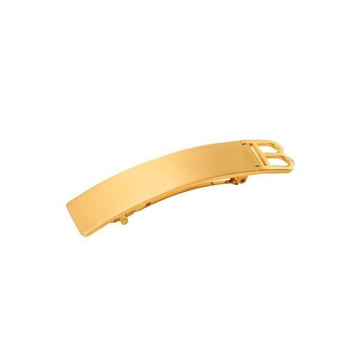 BALMAIN HAIR 18K kullaga juukseklamber B-logo, L / Barrette Gold B-Logo, L