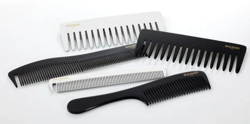 BALMAIN HAIR professionaalne viimistluse kamm juuksurile / Tail Comb Black & White - Image 2