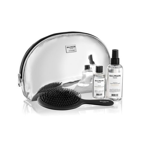 BALMAIN Hair Couture Hõbedane lakknahast kosmeetikakott / Silver Pouch