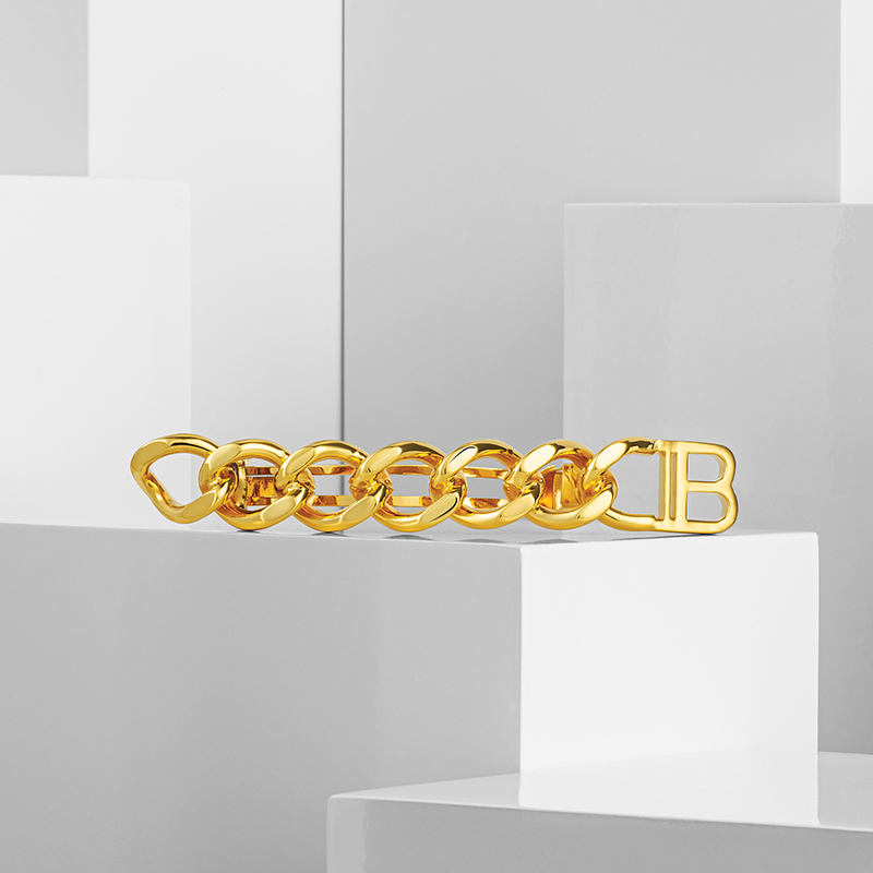 BALMAIN HAIR 18K kullatud juukseklamber, M / Barrette Chain, M - Image 4