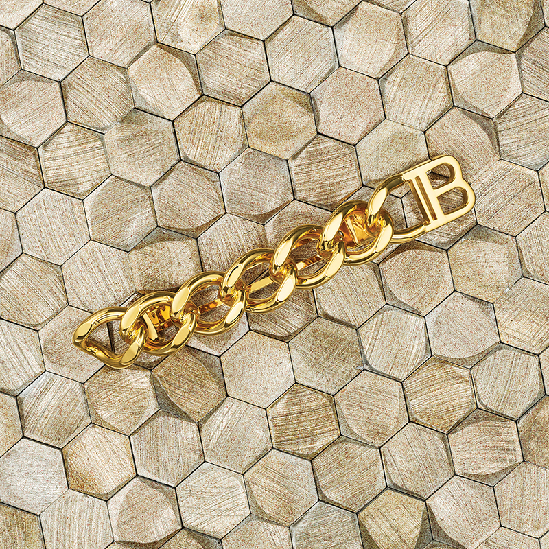 BALMAIN HAIR 18K kullatud juukseklamber, M / Barrette Chain, M - Image 6