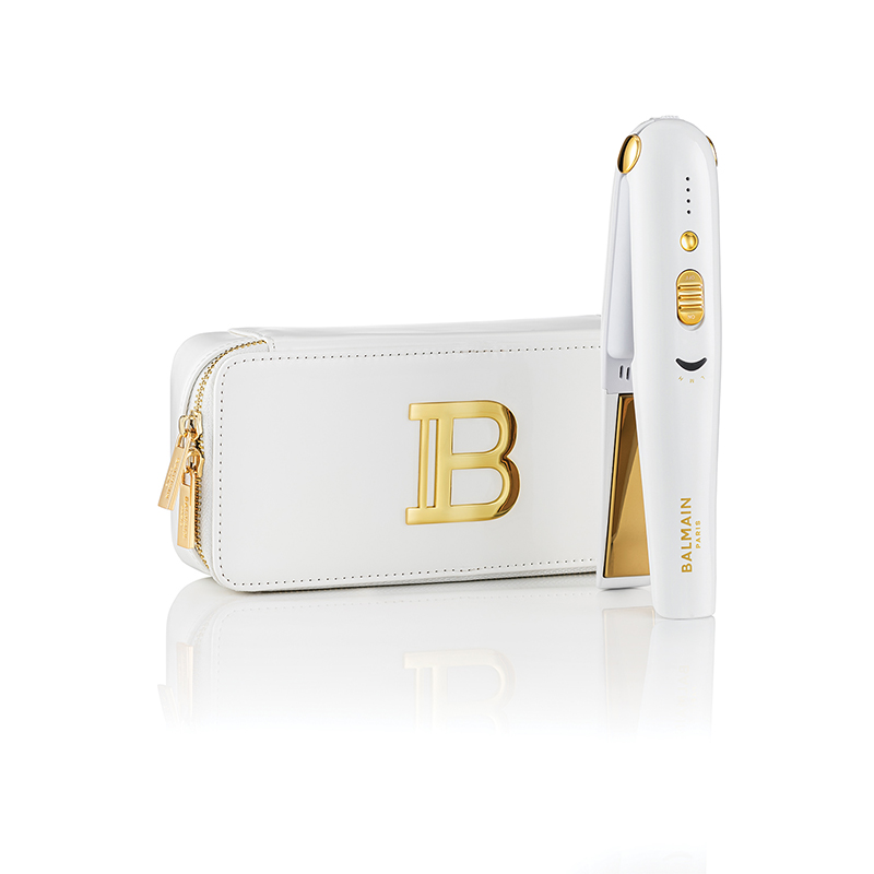 BALMAIN HAIR juhtmevaba titanium sirgendaja valge kuld / Titanium Cordless Straightener Gold & White