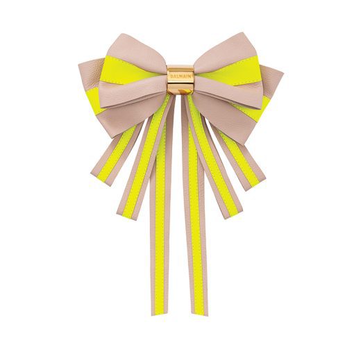 BALMAIN HAIR napa nahast juukseklamber neoon XL / Barrette Bow, Neon, XL