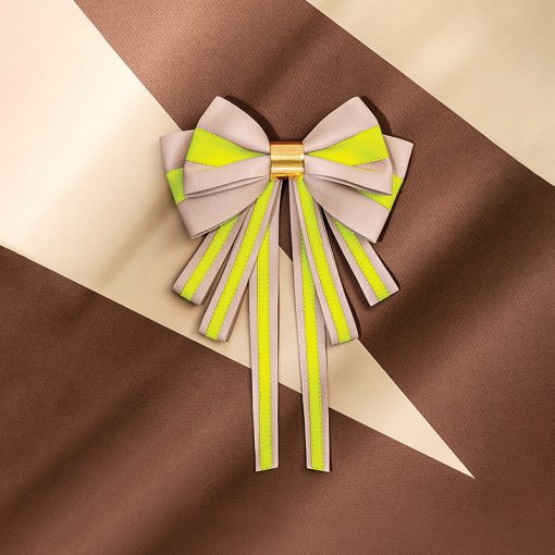 BALMAIN HAIR napa nahast juukseklamber neoon XL / Barrette Bow, Neon, XL - Image 2