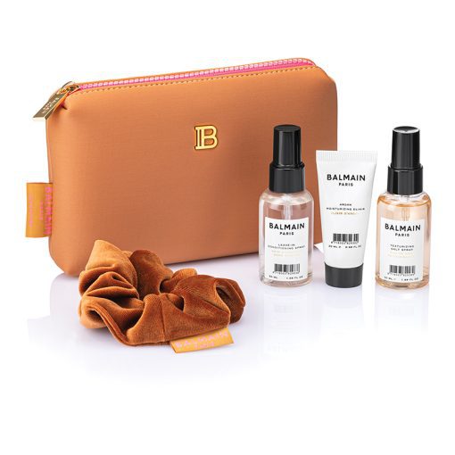 BALMAIN HAIR neopreenist kosmeetikakott karamellitooni / Cosmetic Bag Medium Brown