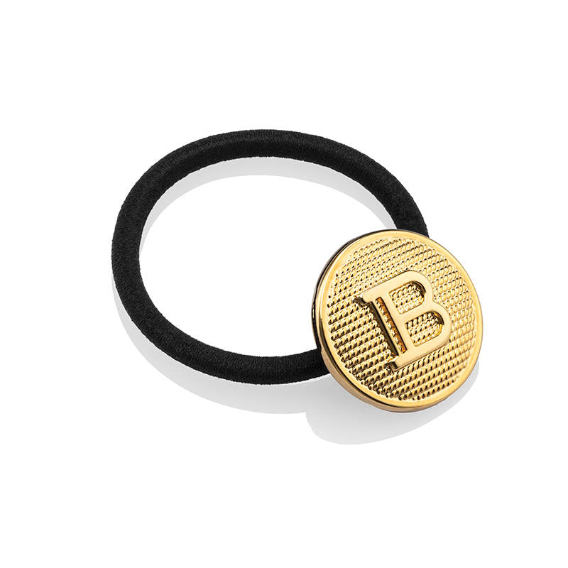 BALMAIN HAIR 18K kullaga kullatud juuksekumm / Golden Elastique BALMAIN B-logo - Image 2
