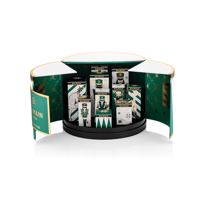 BALMAIN HAIR kingitustekalender jõulud roheline ja kuldne / Christmas Gift Calendar Large Green & Gold