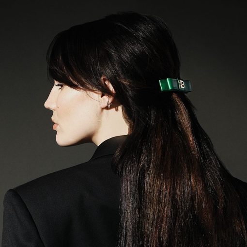 BALMAIN HAIR lipsuga juukseklamber roheline / Barrette Bow Gold & Green - Image 5