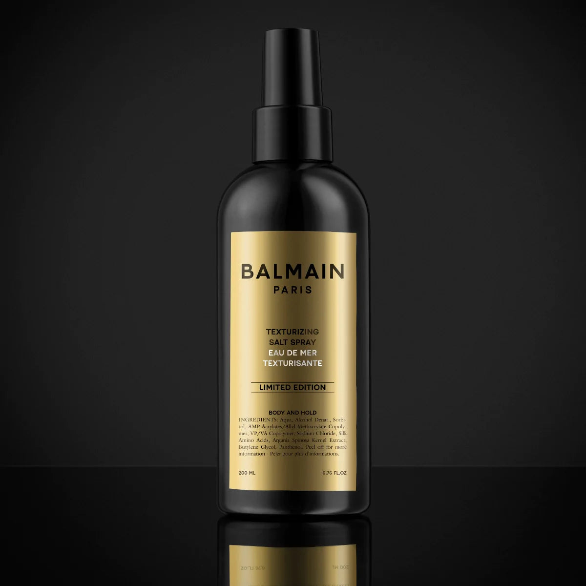 BALMAIN HAIR juustele tekstuuri andev soolasprei / Texturizing Salt Spray Gold & Black, 200ml - Image 2