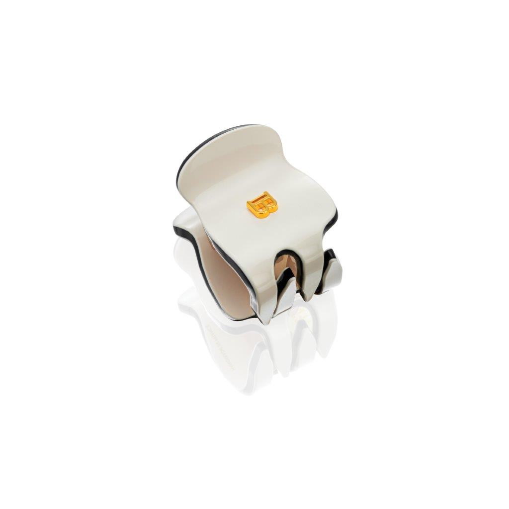 BALMAIN HAIR juukseklamber krabi XS valge & must / Pince a Cheveux XS White & Black