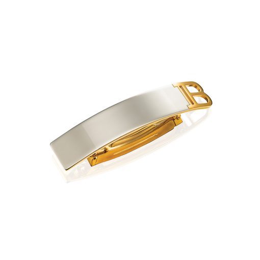 BALMAIN HAIR 18K kuld ja hõbe juukseklamber M / Barrette Silver & Gold, M