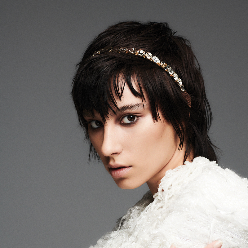 BALMAIN HAIR 18K kullaga peavõru Swarovski kristallidega / Swarovski Crystal Eclat Headband, Gold - Image 3