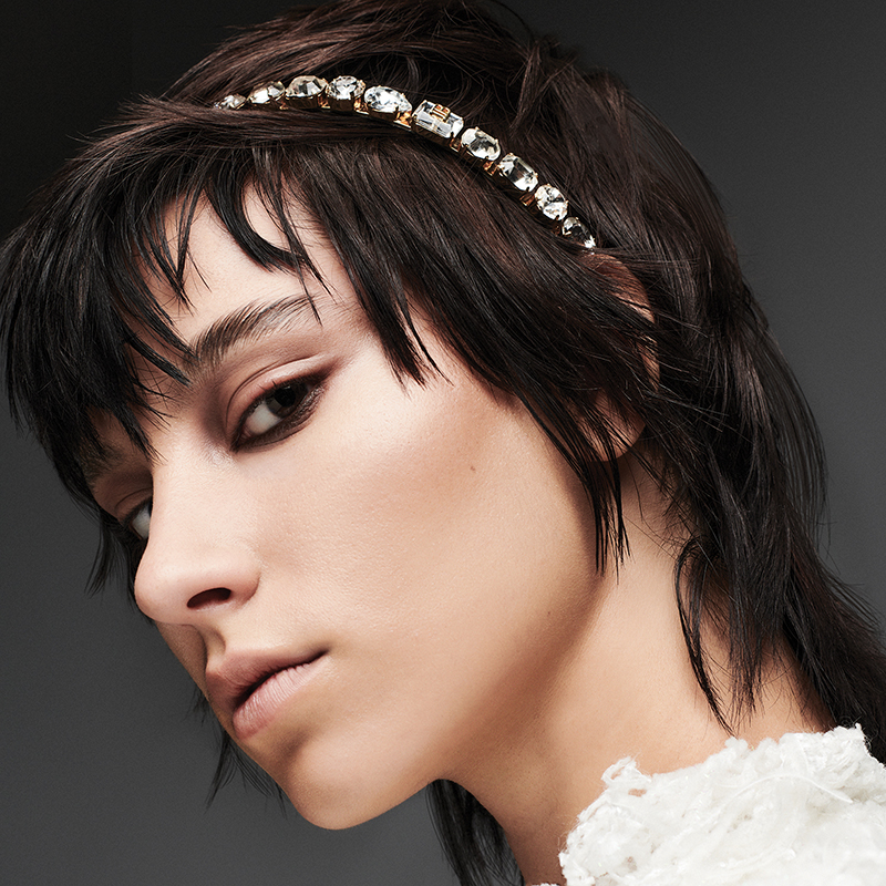 BALMAIN HAIR 18K kullaga peavõru Swarovski kristallidega / Swarovski Crystal Eclat Headband, Gold - Image 4
