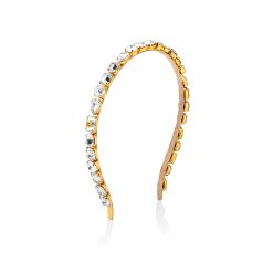 BALMAIN HAIR 18K kullaga peavõru Swarovski kristallidega / Swarovski Crystal Eclat Headband, Gold