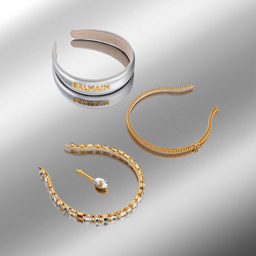 BALMAIN HAIR 18K kullatud kett-peavõru, M / Pont des Arts Golden Headband, M - Image 4