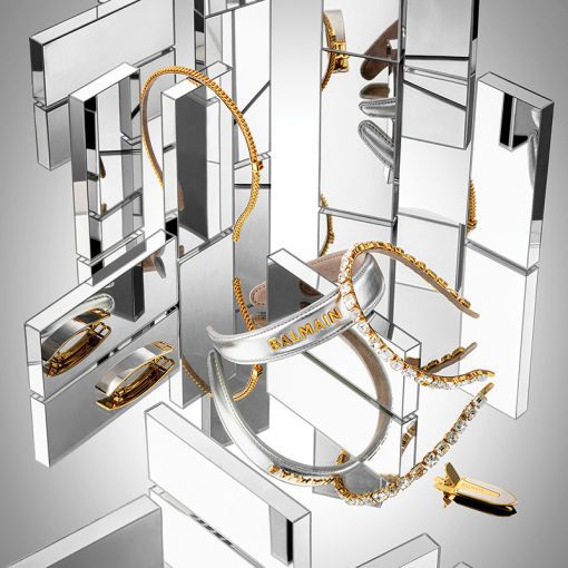 BALMAIN HAIR 18K kuld ja hõbe juukseklamber M / Barrette Silver & Gold, M - Image 2