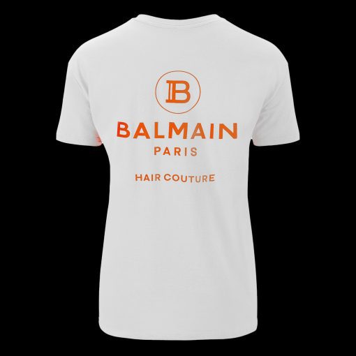 BALMAIN HAIR T-särk BALMAIN logo valge / neon, M / T-shirt BALMAIN logo white / neon, M - Image 2