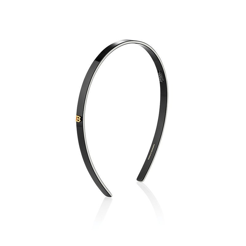 BALMAIN HAIR peavõru must/valge / Acetate Headband Black/White
