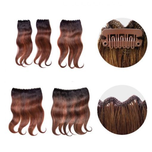BALMAIN HAIR Clip-in Weft juustepikenduste komplekt / Clip-in Weft Extension Set Memory Hair, 45cm - Image 2