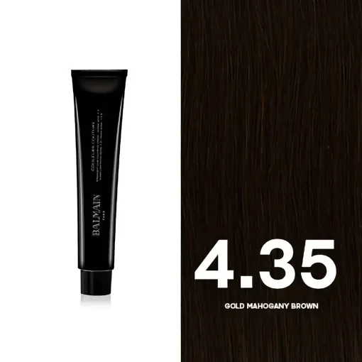 BALMAIN HAIR püsivärv 4.35 Gold Mahogany Brown/ Couleurs Couture 4.35 Gold Mahogany Brown 60ml
