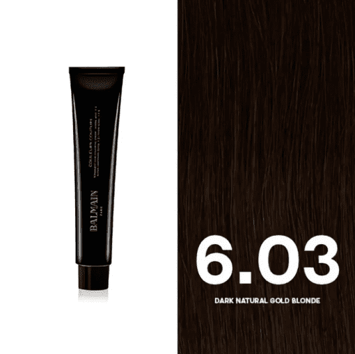 BALMAIN HAIR püsivärv 6.03 Dark Natural Gold Blonde/ Couleurs Couture 6.03 Dark Natural Gold Blonde 60ml