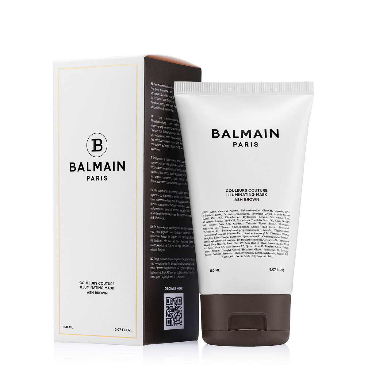 BALMAIN HAIR tooniv juuksemask külm pruun / Illuminating ASH Brown Hair Mask 150ml