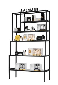 BALMAIN HAIR must müügiriiul / Black shelf