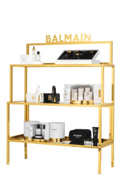 BALMAIN HAIR kuldne madal müügiriiul / Golden gondola
