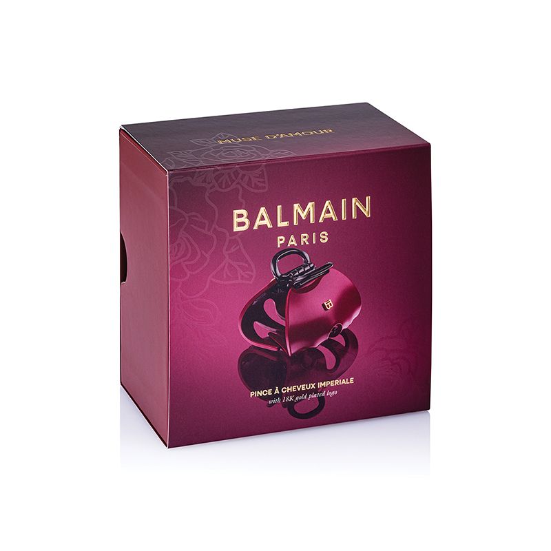 BALMAIN HAIR juukseklamber krabi Imperiale Velvet Burgundy XL / Pince Imperiale Velvet Burgundy XL - Image 4
