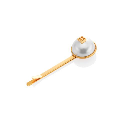 BALMAIN HAIR 18K kullatud pärli juukseklamber / Pearl Slide 18K Gold